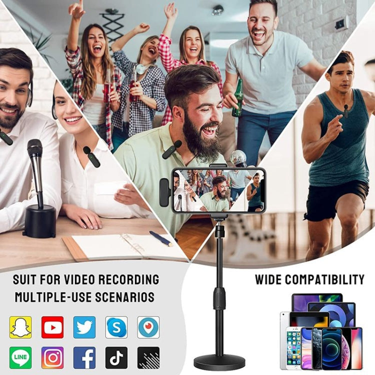 One by Two Wireless Lavalier Microphone Wireless Noise Reduction Microphone with Charging Case, Port: 8 Pin