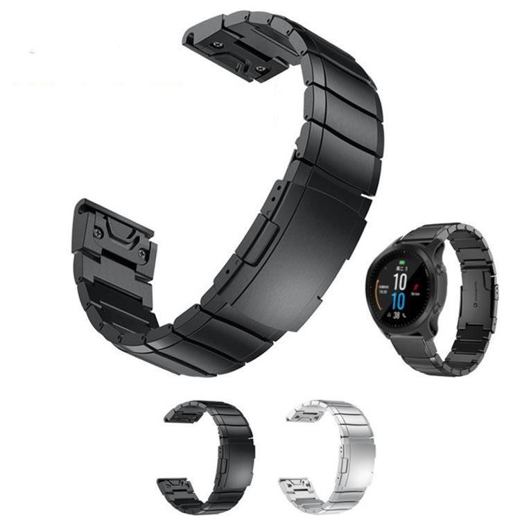 26mm Tortoise Shell Stainless Steel Watch Band, For Garmin Fenix 3, For Garmin Fenix 3 HR, For Garmin Descent MK 2, For Garmin Descent MK 2i