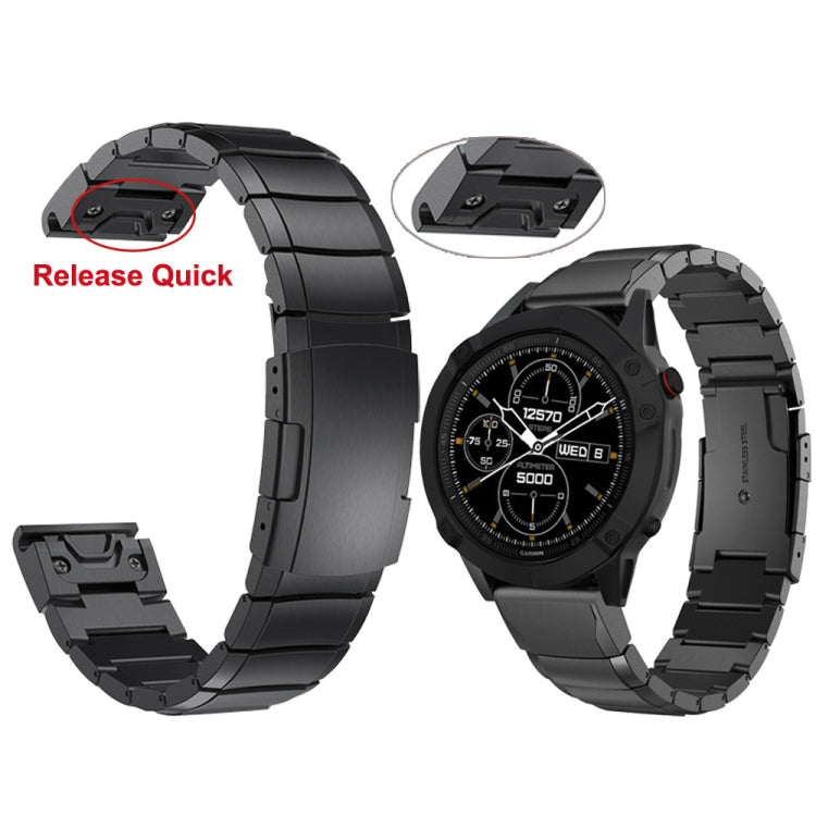 26mm Tortoise Shell Stainless Steel Watch Band, For Garmin Fenix 3, For Garmin Fenix 3 HR, For Garmin Descent MK 2, For Garmin Descent MK 2i
