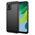 For Motorola Moto E13 Brushed Texture Carbon Fiber TPU Phone Case(Black)