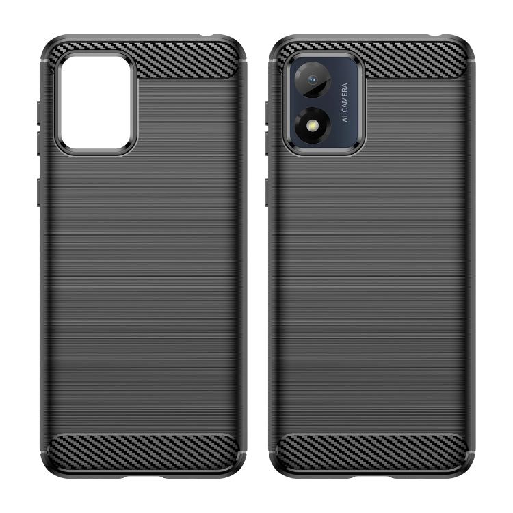 For Motorola Moto E13 Brushed Texture Carbon Fiber TPU Phone Case(Black)