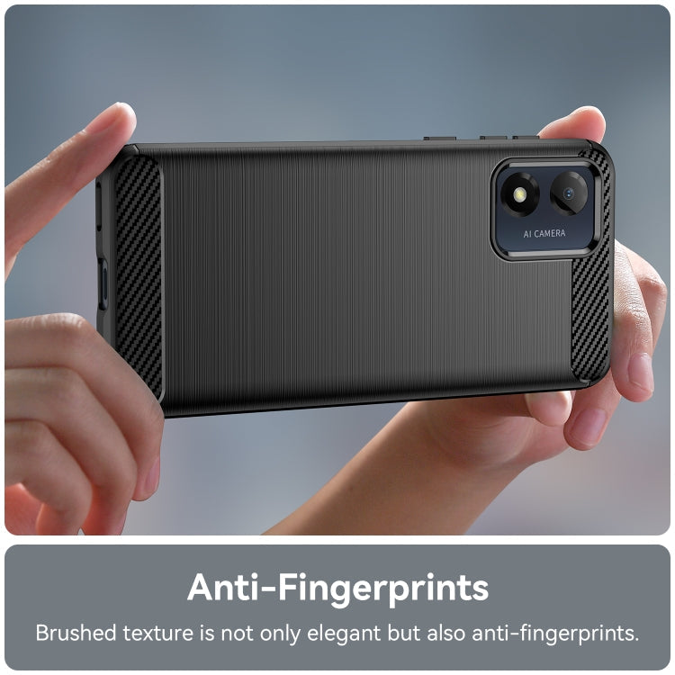 For Motorola Moto E13 Brushed Texture Carbon Fiber TPU Phone Case(Black)