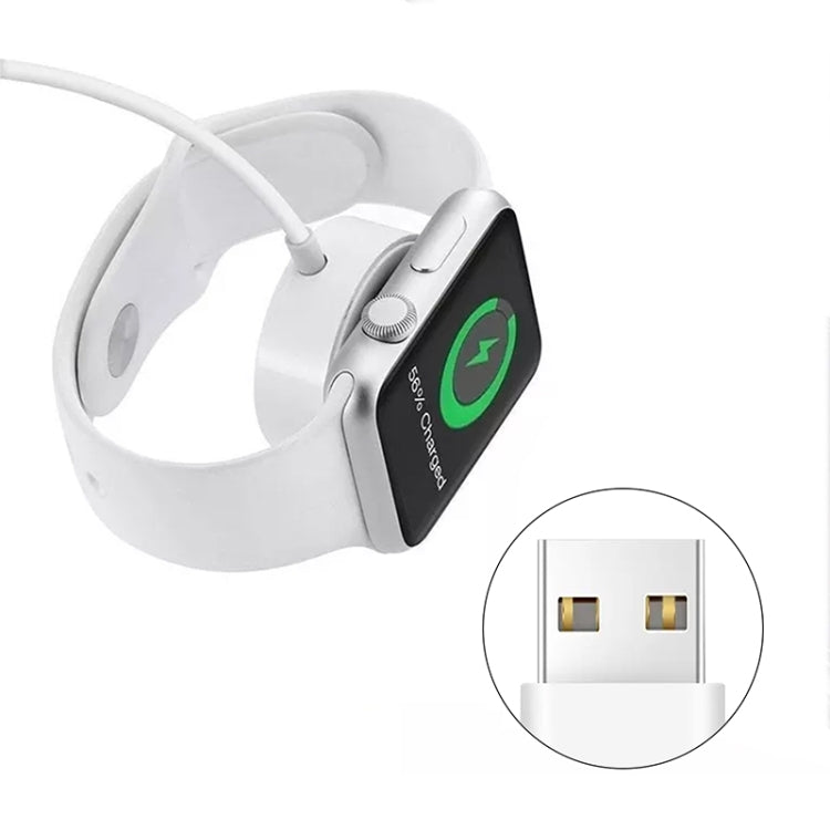 1m USB Magnetic Fast Charger Charging Cable for Watch Apple Series Ultra/8/7/6/SE/SE2/5/4/3/2(White)