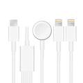 For Apple Watch Series & iPhone 3 in 1 Type-C Magnetic Charging Cable 4ft/1.2m