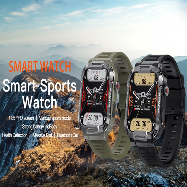 MK66 1.85 inch Color Screen Smart Watch,Support Heart Rate Monitoring / Blood Pressure Monitoring(Yellow)