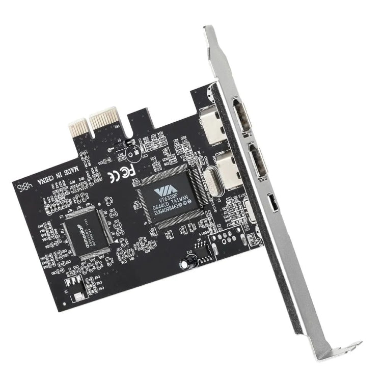 PCI-E 3 Ports 1394a 1394b Firewire Expansion Card 2 x 6 Pin + 1 x 4 Pin for Desktop PC, 1394a+1394b