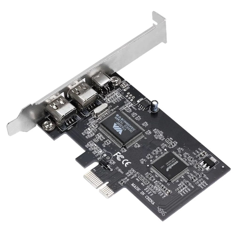 PCI-E 3 Ports 1394a 1394b Firewire Expansion Card 2 x 6 Pin + 1 x 4 Pin for Desktop PC, 1394a+1394b