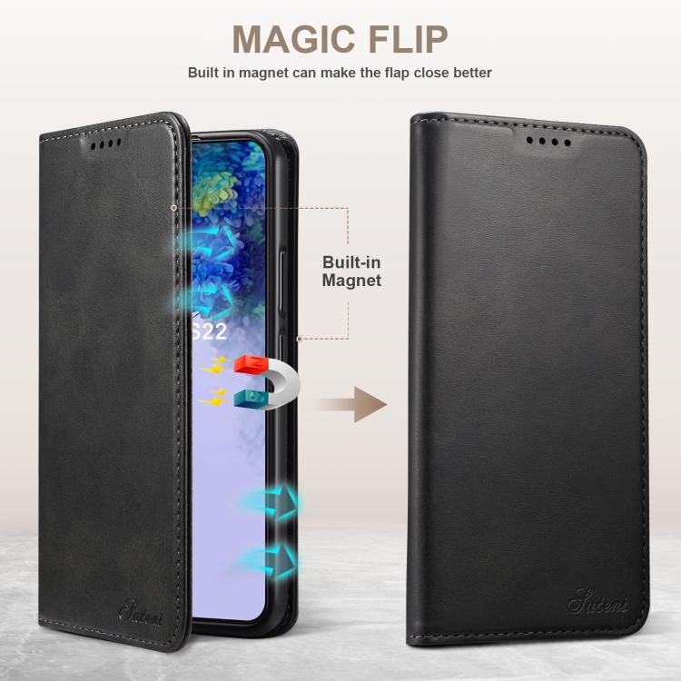 Suteni Calf Texture Horizontal Flip Leather Phone Case, For Samsung Galaxy S26+ 5G, For Samsung Galaxy S26 Ultra 5G, For Samsung Galaxy S26 5G, For Samsung Galaxy S25 5G, For Samsung Galaxy S25+ 5G, For Samsung Galaxy S25 Ultra 5G