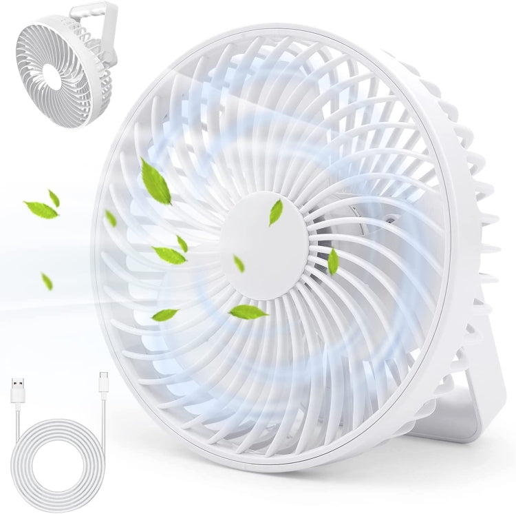 Multifunctional LED Rechargeable Outdoor Portable Tent Camping Fan(White)