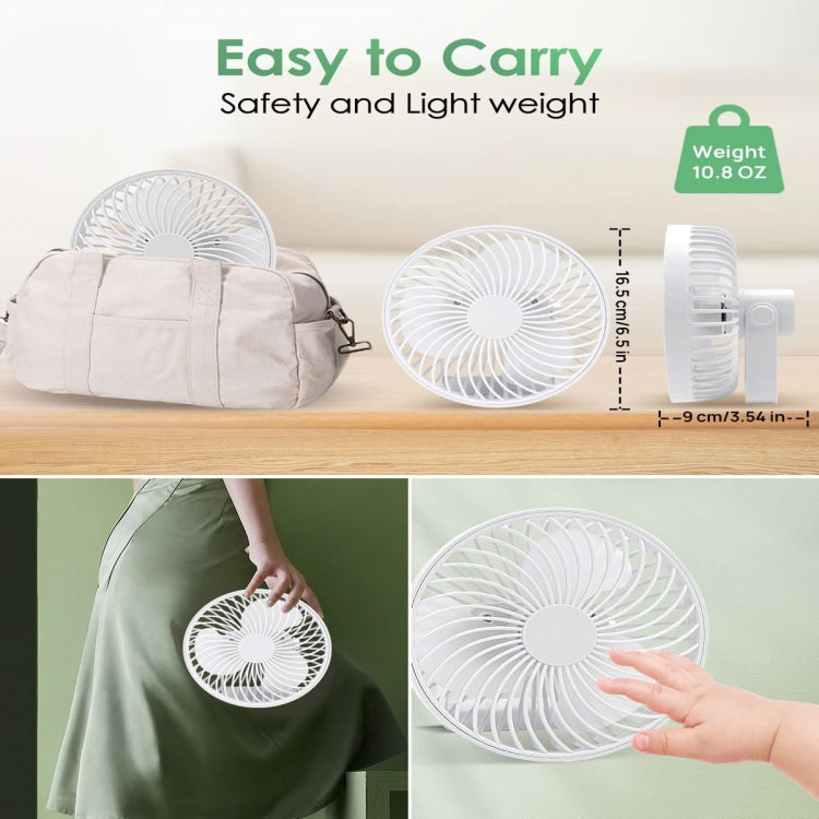 Multifunctional LED Rechargeable Outdoor Portable Tent Camping Fan(White)