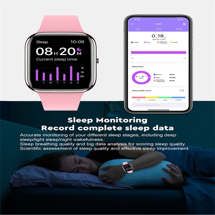 Y9 Pro 1.85 inch Color Screen Smart Watch,Support Heart Rate Monitoring / Blood Pressure Monitoring(Black)