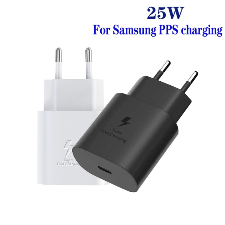 TA800 PD / PPS 25W Type-C Port Charger for Samsung, EU Plug(Black)