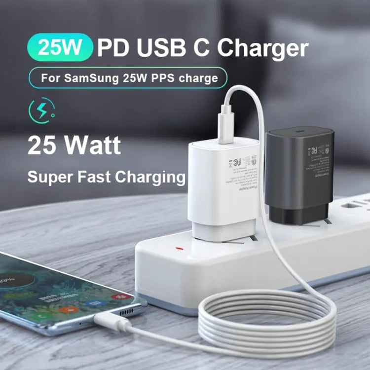 TA800 PD / PPS 25W Type-C Port Charger for Samsung, EU Plug(Black)