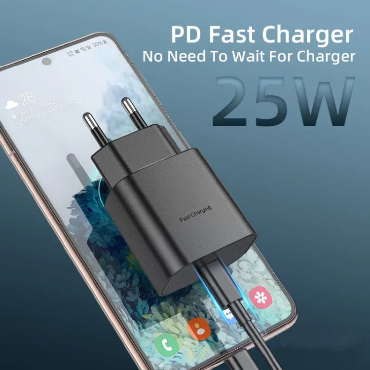 TA800 PD / PPS 25W Type-C Port Charger for Samsung, EU Plug(White)