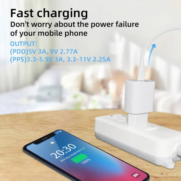 TA800 PD / PPS 25W Type-C Port Charger for Samsung, EU Plug(White)