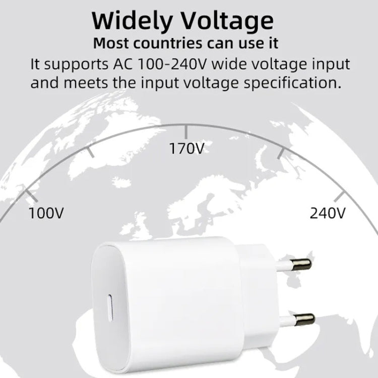 TA800 PD / PPS 25W Type-C Port Charger for Samsung, EU Plug(White)