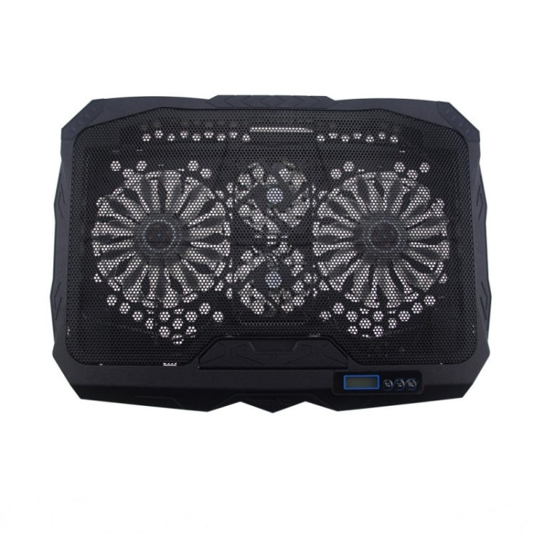 S18 Aluminum Four Fans Gaming Laptop Cooling Pad Foldable Holder with Wind Speed Display(Red)