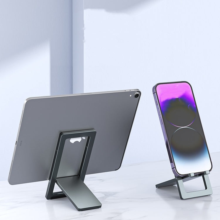 H18 Multifunctional Portable Phone Tablet Desktop Folding Stand(Silver)