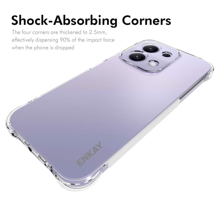 ENKAY Hat-Prince Transparent TPU Shockproof Phone Case, For Redmi 15C 5G / 4G EU 173mm, For Xiaomi Poco M7 Plus 5G / M7 4G 169mm, Redmi 15 5G Global / 15 4G SEA 169.5mm, For Redmi 15 5G / 4G EU 171mm, For Redmi 15C 5G / 4G Global 171mm