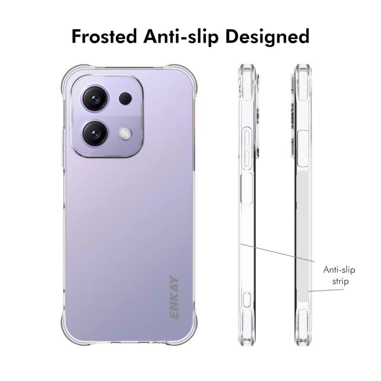 ENKAY Hat-Prince Transparent TPU Shockproof Phone Case, For Redmi 15C 5G / 4G EU 173mm, For Xiaomi Poco M7 Plus 5G / M7 4G 169mm, Redmi 15 5G Global / 15 4G SEA 169.5mm, For Redmi 15 5G / 4G EU 171mm, For Redmi 15C 5G / 4G Global 171mm