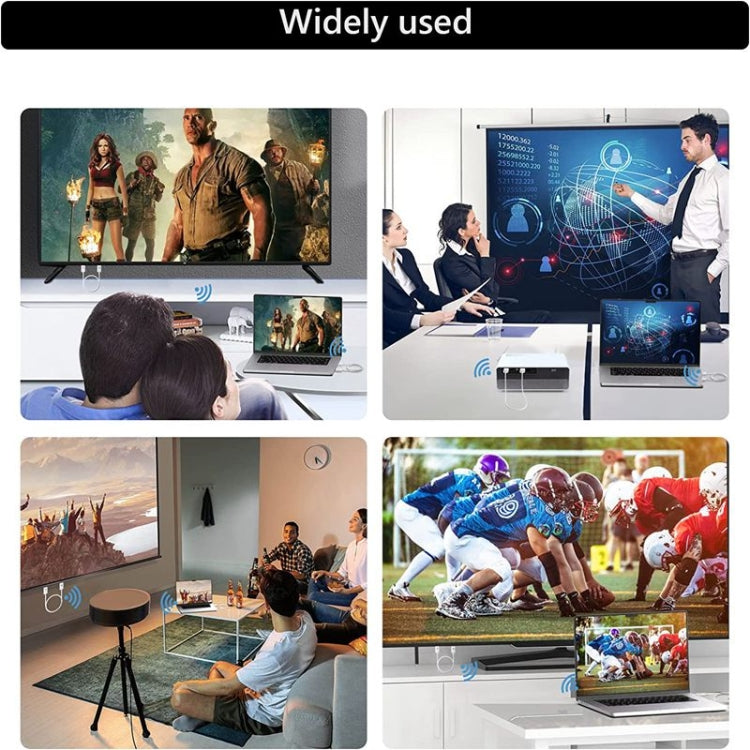 Wireless HDMI Transmitter & Receiver Kit, 1080P 60fps Video Audio Extender for PC, Laptop, Camera to HDTV/Projector