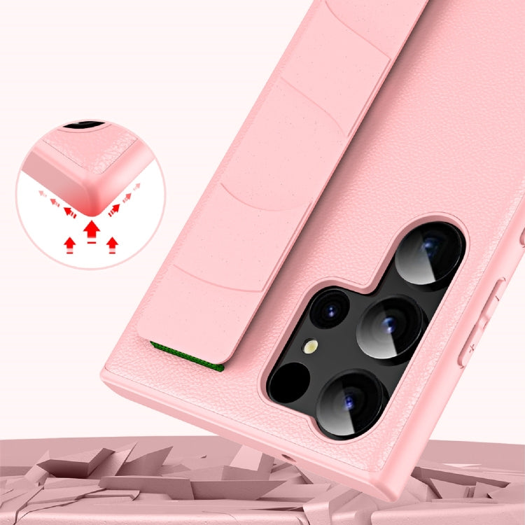 Skin Elastic Wrist Grip Back Cover Phone Case, For Samsung Galaxy S24+ 5G, For Samsung Galaxy S24 5G, For Samsung Galaxy S23 Ultra 5G, For Samsung Galaxy S23+ 5G