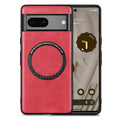 For Google Pixel 7A Solid Color Leather Skin Back Cover Phone Case(Red)