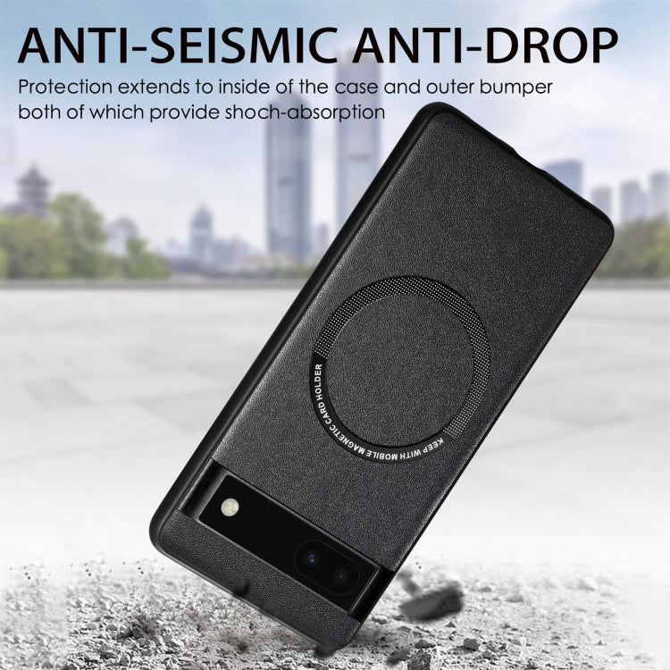 For Google Pixel 7A Solid Color Leather Skin Back Cover Phone Case(Yellow)