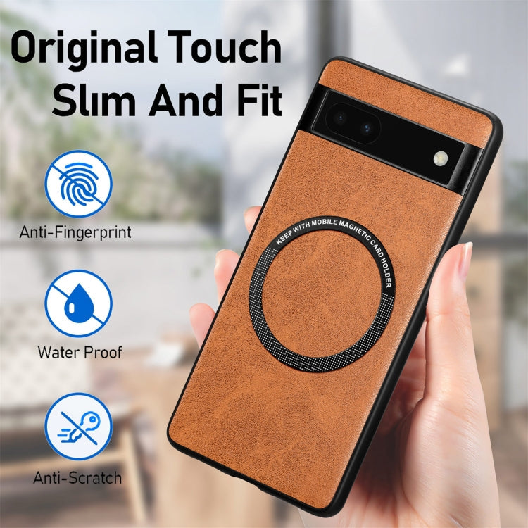 For Google Pixel 7A Solid Color Leather Skin Back Cover Phone Case(Red)