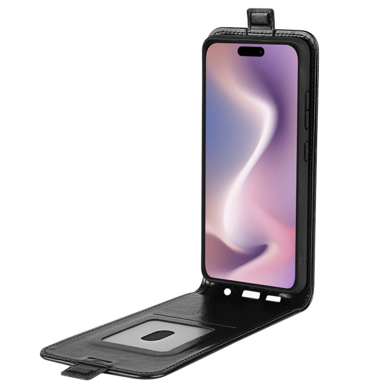 R64 Texture Single Vertical Flip Leather Phone Case, For iPhone 16 Pro, For iPhone 16 Plus, For iPhone 16, For iPhone 15 Pro Max, For iPhone 15 Pro, For iPhone 15 Plus