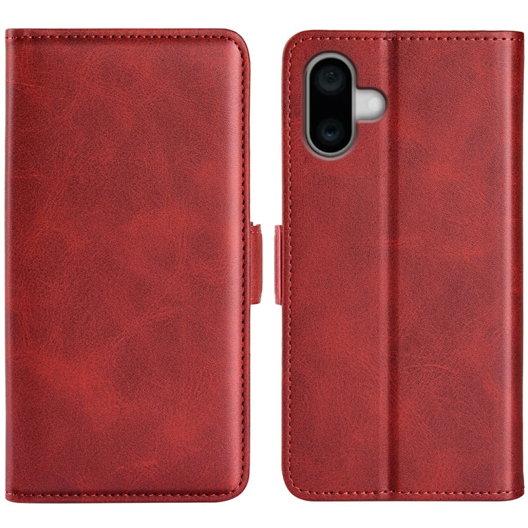 Dual-side Magnetic Buckle Horizontal Flip Leather Phone Case, For iPhone Air, For iPhone 16 Pro Max, For iPhone 16 Pro, For iPhone 16 Plus