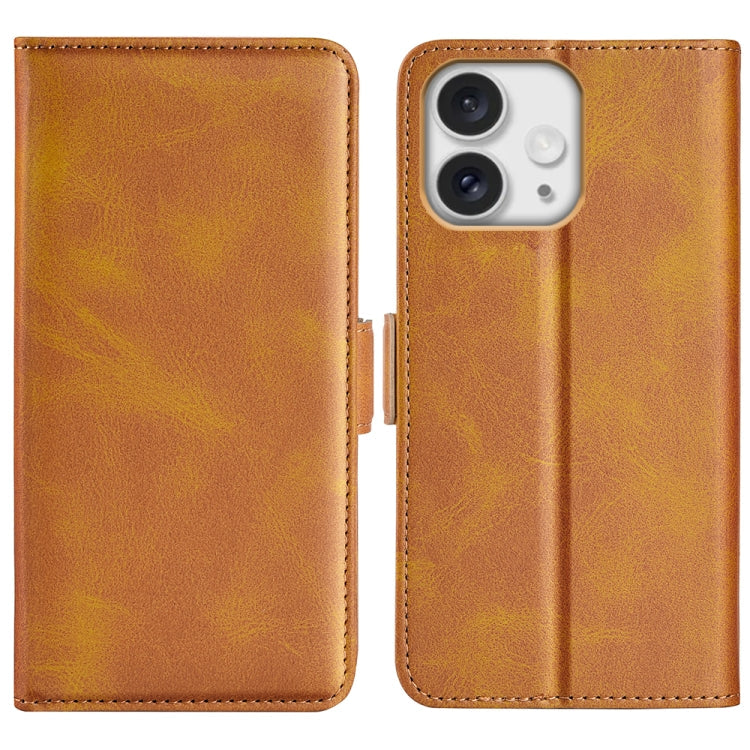 Dual-side Magnetic Buckle Horizontal Flip Leather Phone Case, For iPhone Air, For iPhone 16 Pro Max, For iPhone 16 Pro, For iPhone 16 Plus
