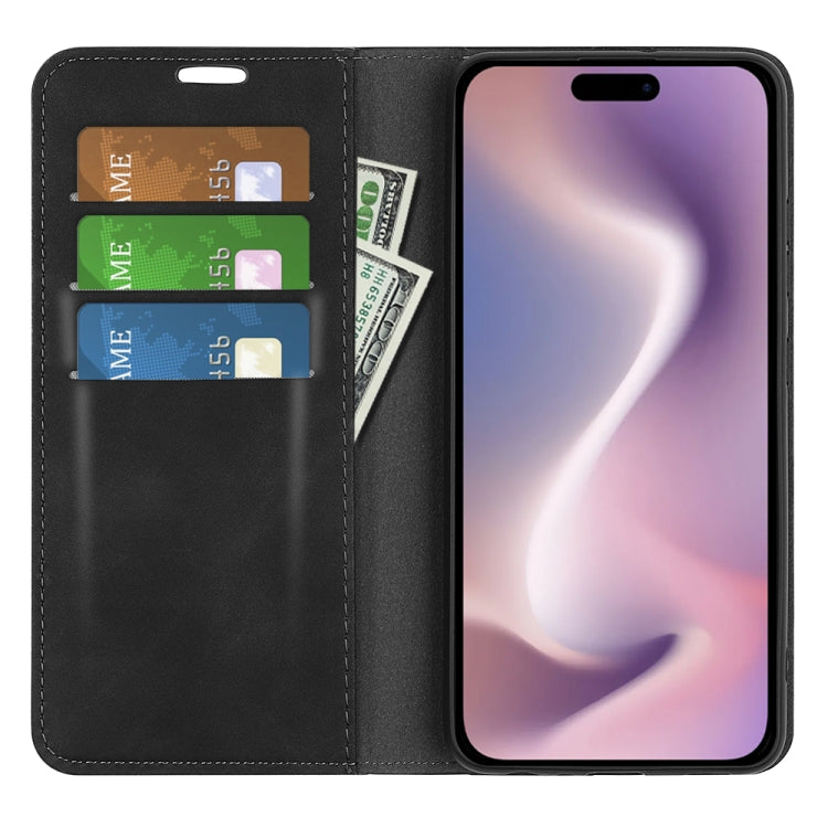 Retro-skin Magnetic Suction Leather Phone Case, For iPhone 16, For iPhone 15 Pro Max, For iPhone 15 Pro, For iPhone 15 Plus