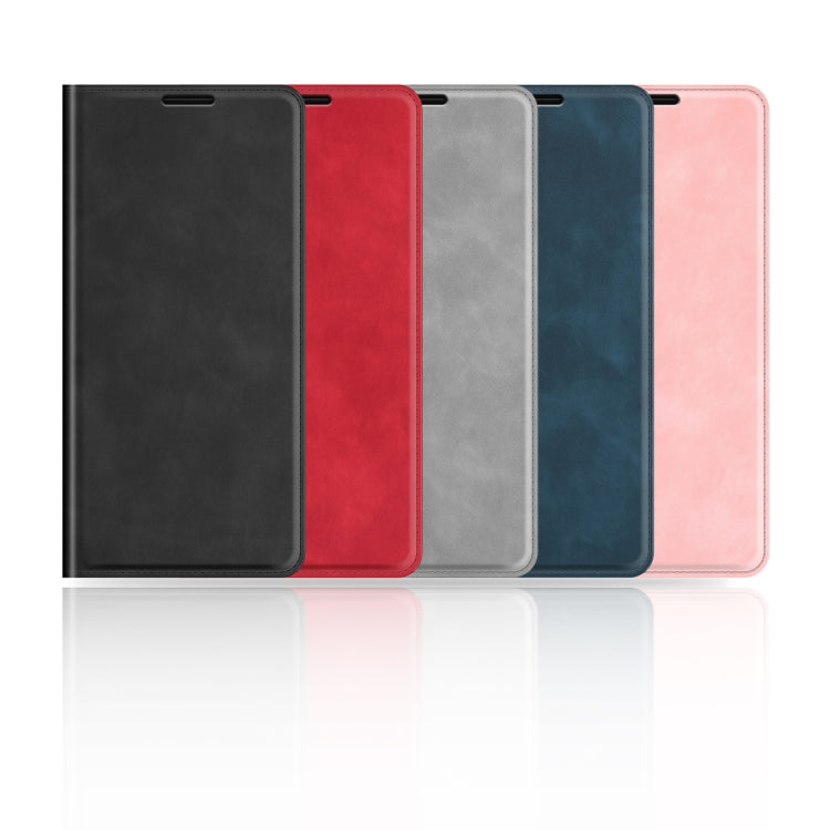 For iPhone 15 Pro Max Retro-skin  Magnetic Suction Leather Phone Case(Black)