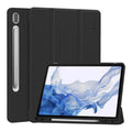 ENKAY Tri-fold Custer Leather TPU Bottom Smart Case with Pen Slot, For Samsung Galaxy Tab S9