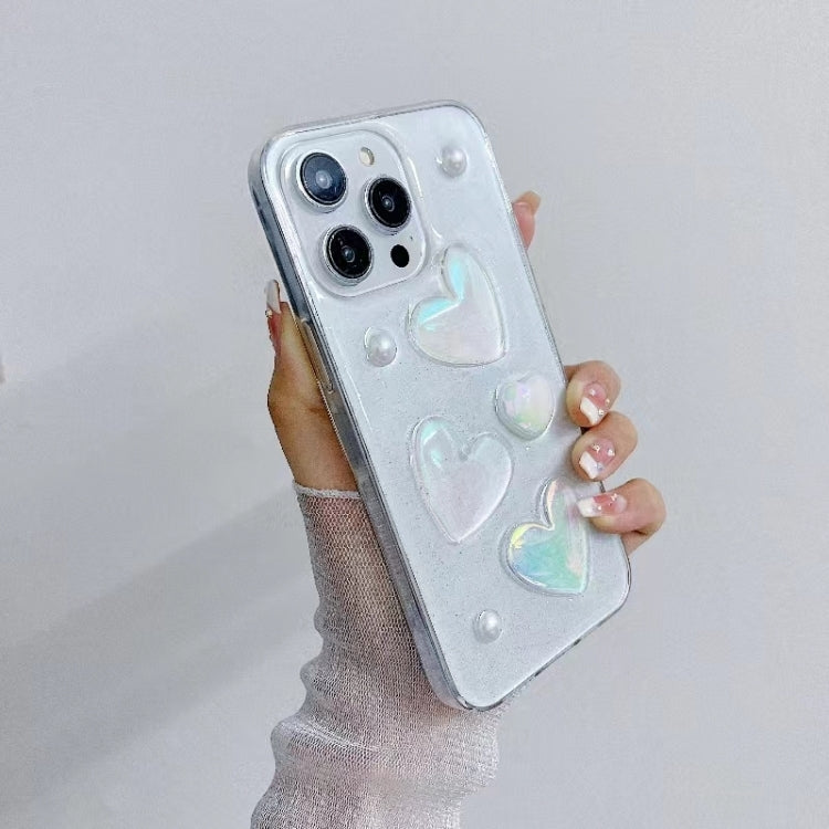 For iPhone 14 Pro Max Love Epoxy TPU Phone Case(Pink)