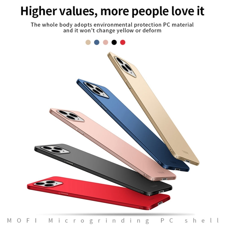 For iPhone 15 Pro Max MOFI Frosted PC Ultra-thin Hard Phone Case(Black)
