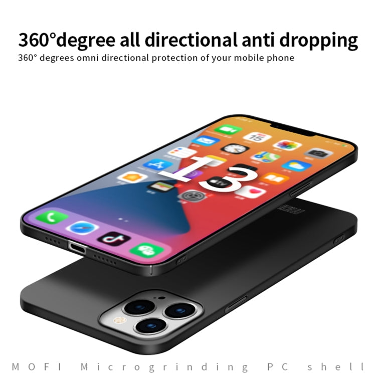 For iPhone 15 Pro Max MOFI Frosted PC Ultra-thin Hard Phone Case(Black)