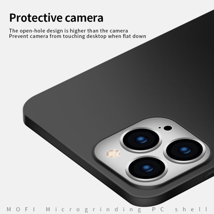 For iPhone 15 Pro Max MOFI Frosted PC Ultra-thin Hard Phone Case(Black)