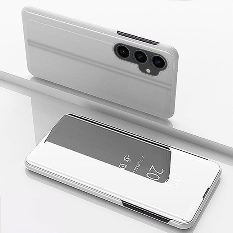 Plated Mirror Horizontal Flip Leather Phone Case with Holder, For Galaxy A05s, For Galaxy A25 Global, For Galaxy S23 FE 5G