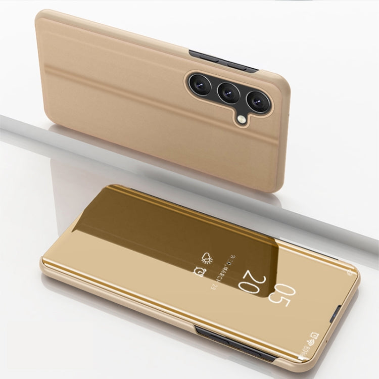 Plated Mirror Horizontal Flip Leather Phone Case with Holder, For Galaxy A56 5G, For Galaxy A26 5G, For Galaxy A36 5G