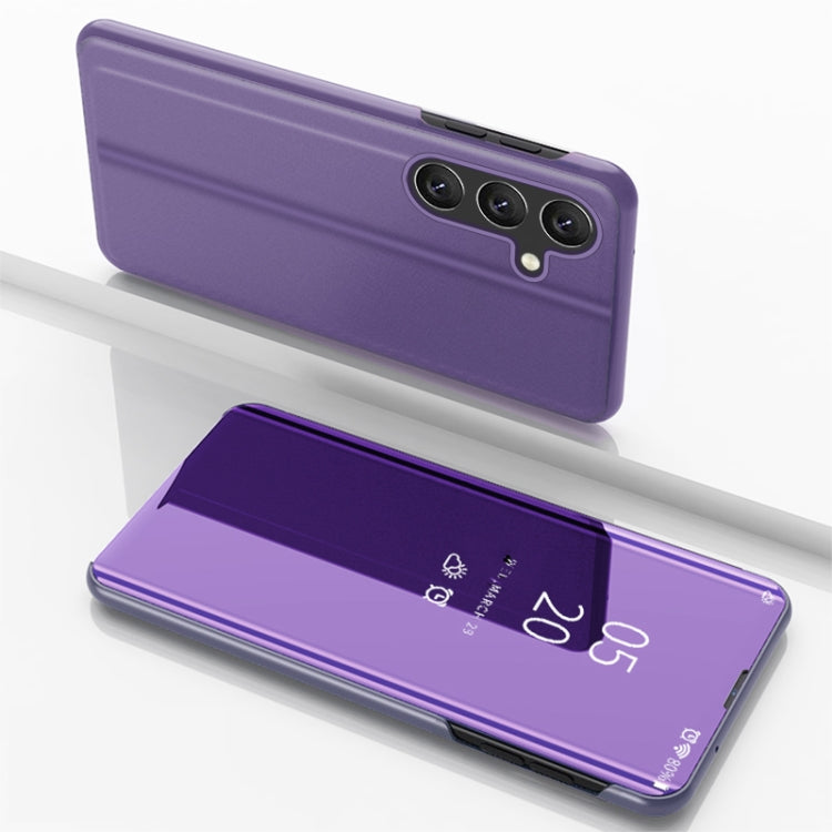 Plated Mirror Horizontal Flip Leather Phone Case with Holder, For Galaxy A56 5G, For Galaxy A26 5G, For Galaxy A36 5G