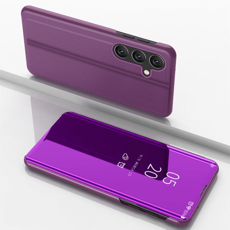 Plated Mirror Horizontal Flip Leather Phone Case with Holder, For Galaxy A56 5G, For Galaxy A26 5G, For Galaxy A36 5G