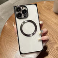 For iPhone 14 Pro Square Magsafe Electroplating TPU Phone Case(Black)