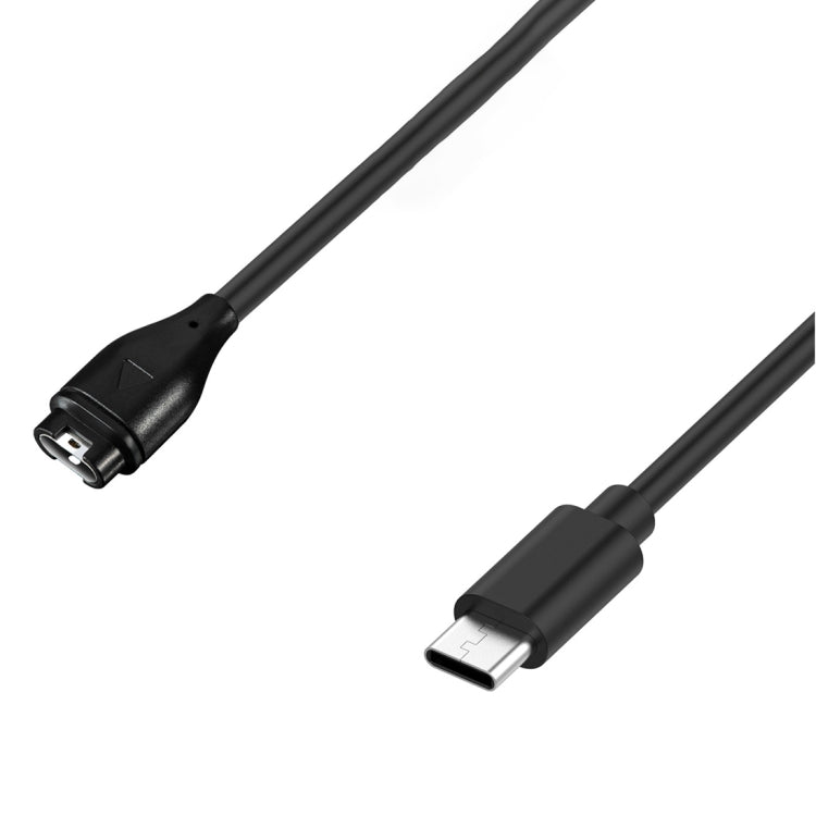 For Garmin Fenix 7S Pro Type-C Port Watch Charger With Data Transmission(Black)