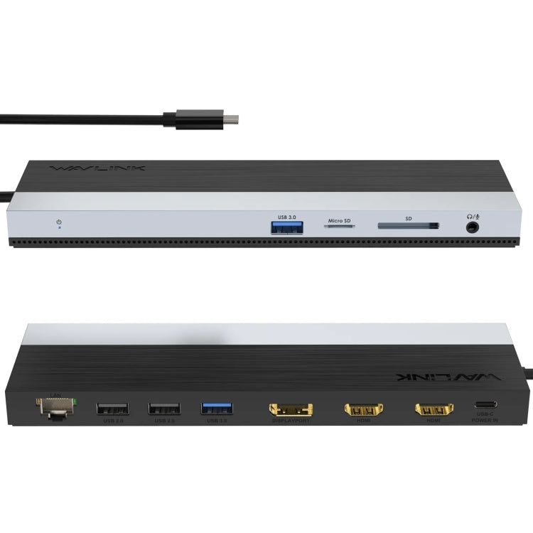 Wavlink UMD08 DisplayPort 12 in 1 Type-C Triple Display Docking Station, UMD08