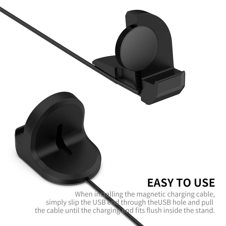 For Samsung Galaxy Watch6 / Watch6 Classic / Watch5 / Watch5 Pro JUNSUNMAY Silicone Charger Stand Non-Slip Base(Black)