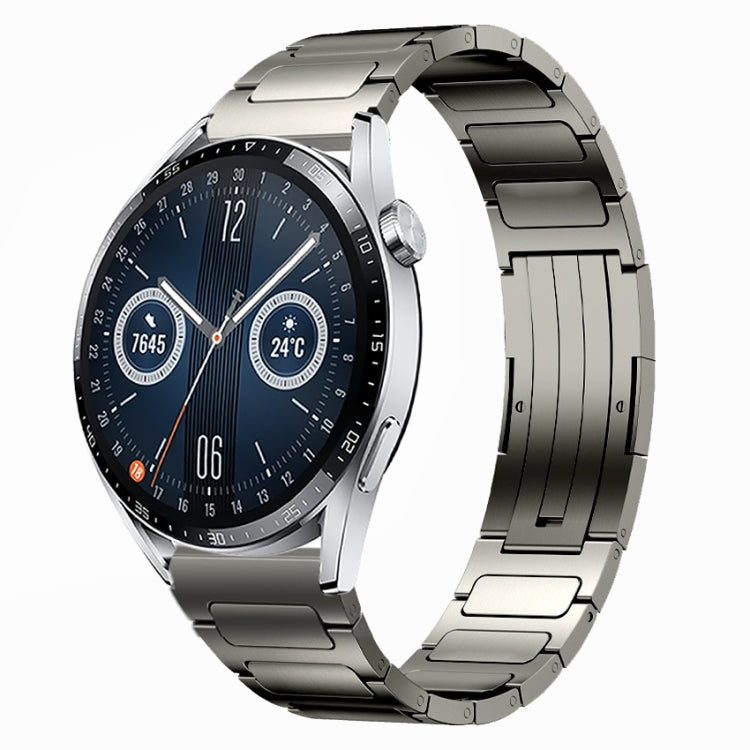 22mm I-Shaped Titanium Alloy Watch Band, For Honor Watch GS 3, For Huawei Watch GT3 46mm, For Huawei Watch GT Runner, For Huawei Watch 3 Pro, For Huawei Watch 3, For Huawei GT2 Pro, For Huawei GT2 46mm