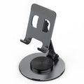 019 360 Degree Rotation Aluminum Alloy Desktop Phone Tablet Holder(Black)