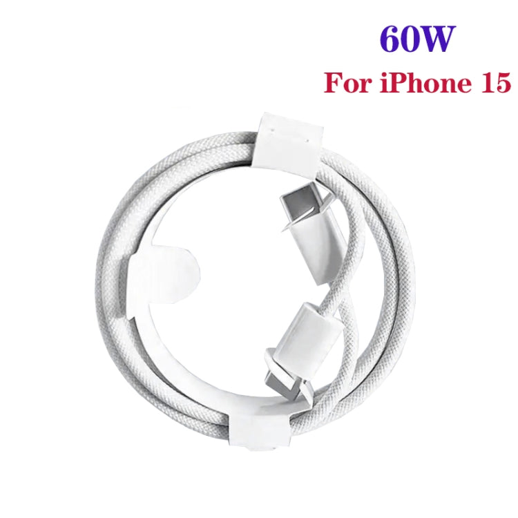 XJ-99 2pcs 1m 60W USB-C / Type-C to Type-C Fast Charging Data Cable